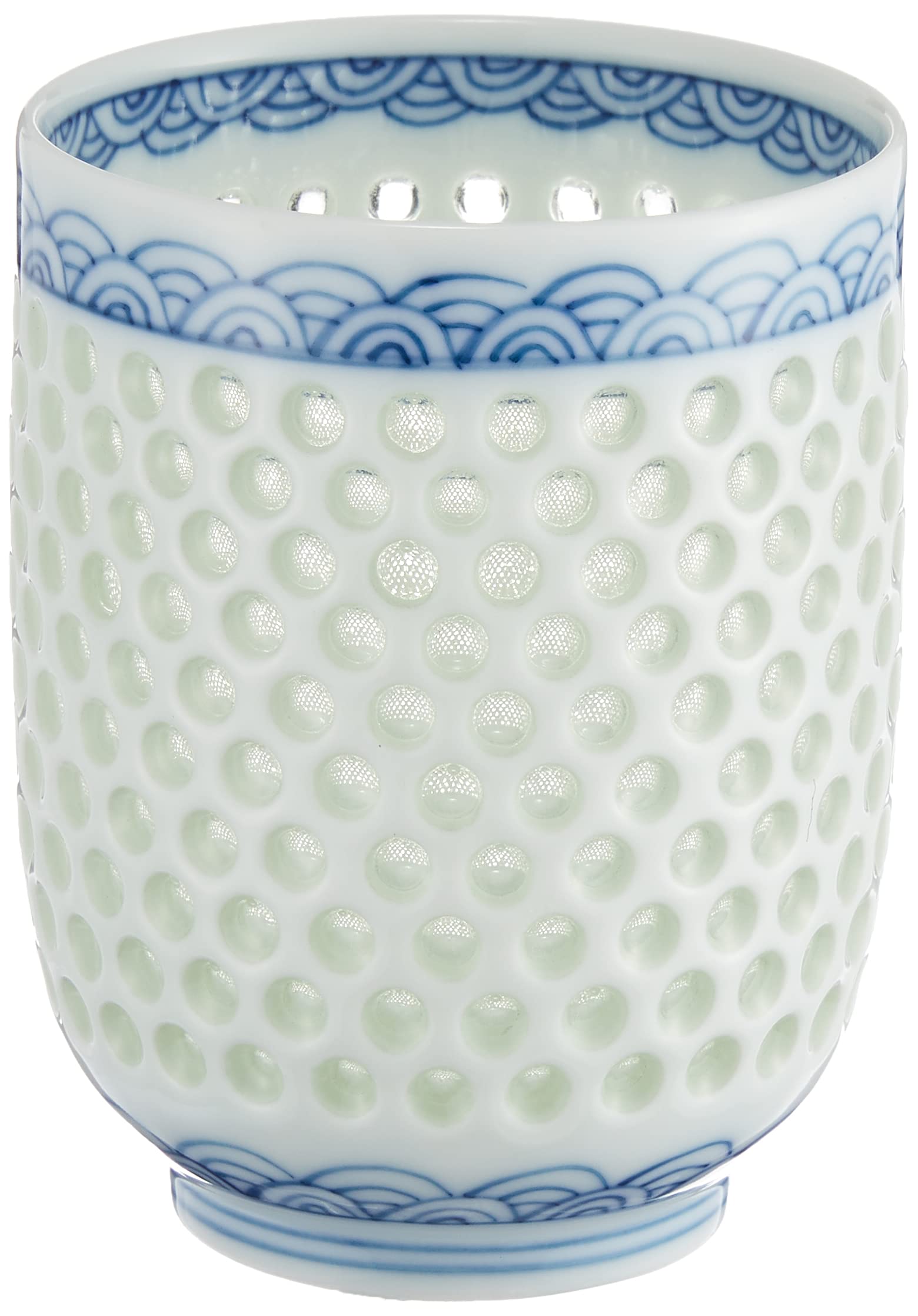 Amazon｜波佐見焼 丹心窯 湯呑 小 水晶青海波 404542｜湯呑み